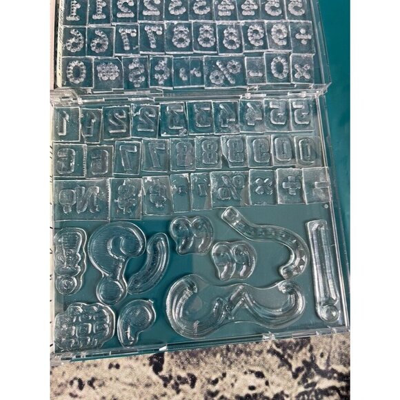 Inkadinkado Clear Rubber Stamp Set Distressed Numbers Artstamp Large Numbers - Picture 10 of 10